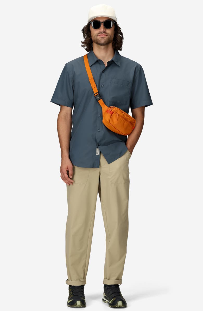 Marmot AirExchange SolarShield UPF Short Sleeve Button-Up Shirt, Alternate, color, Thunderhead