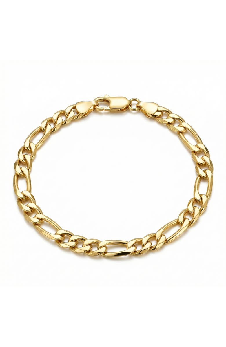 Bliss Diamond 14k Gold-filled Figaro Link Bracelet, Main, color, 14K Yellow Gold