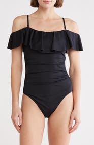La Blanca Convertible Ruffle One-Piece Swimsuit