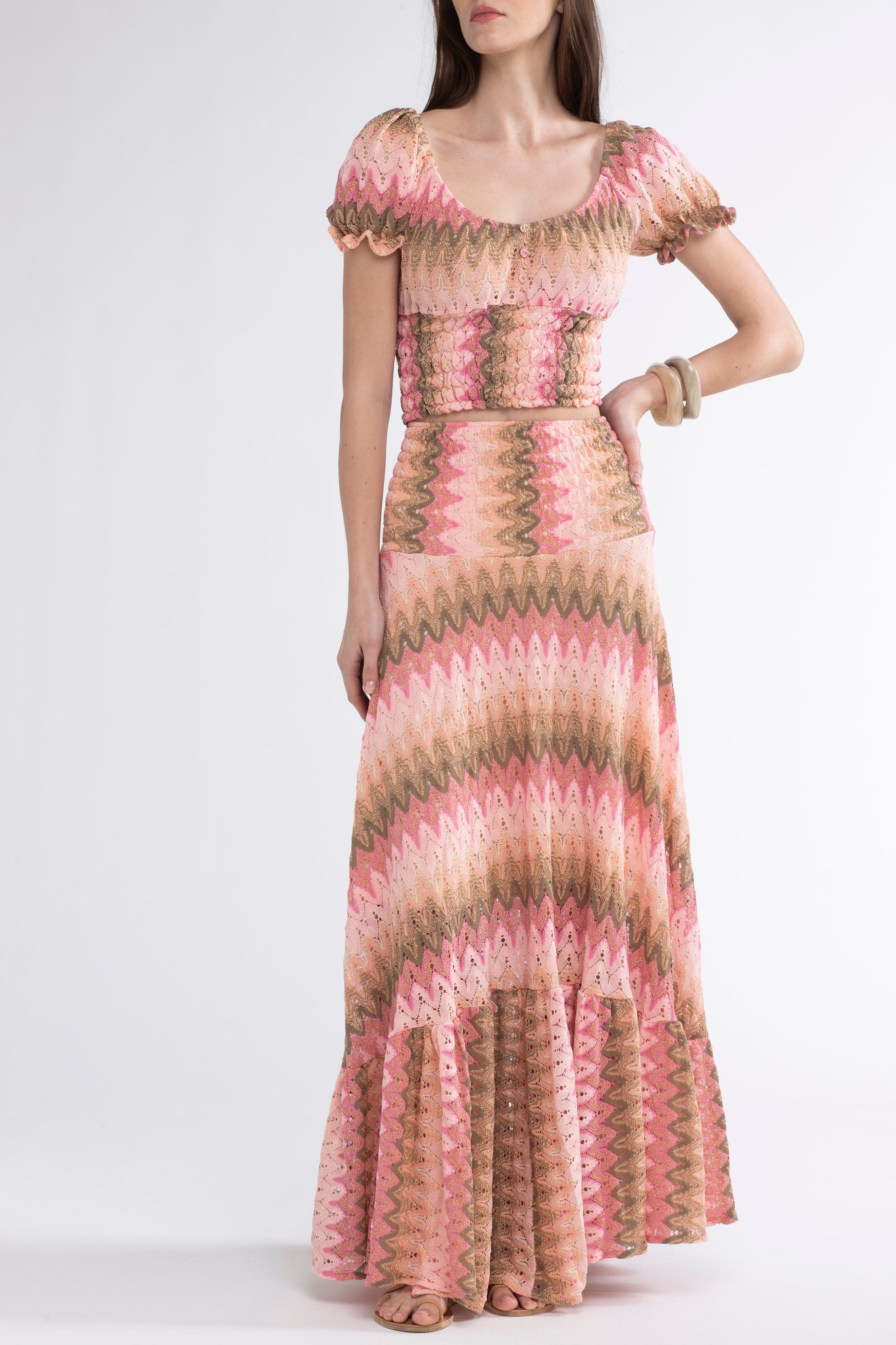 Zelda Knit Cover-Up Maxi Skirt - image 3
