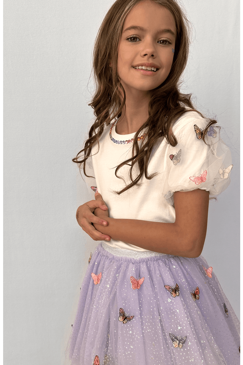 Rainbow Butterflies Tutu Skirt, Alternate, color, Light Purple