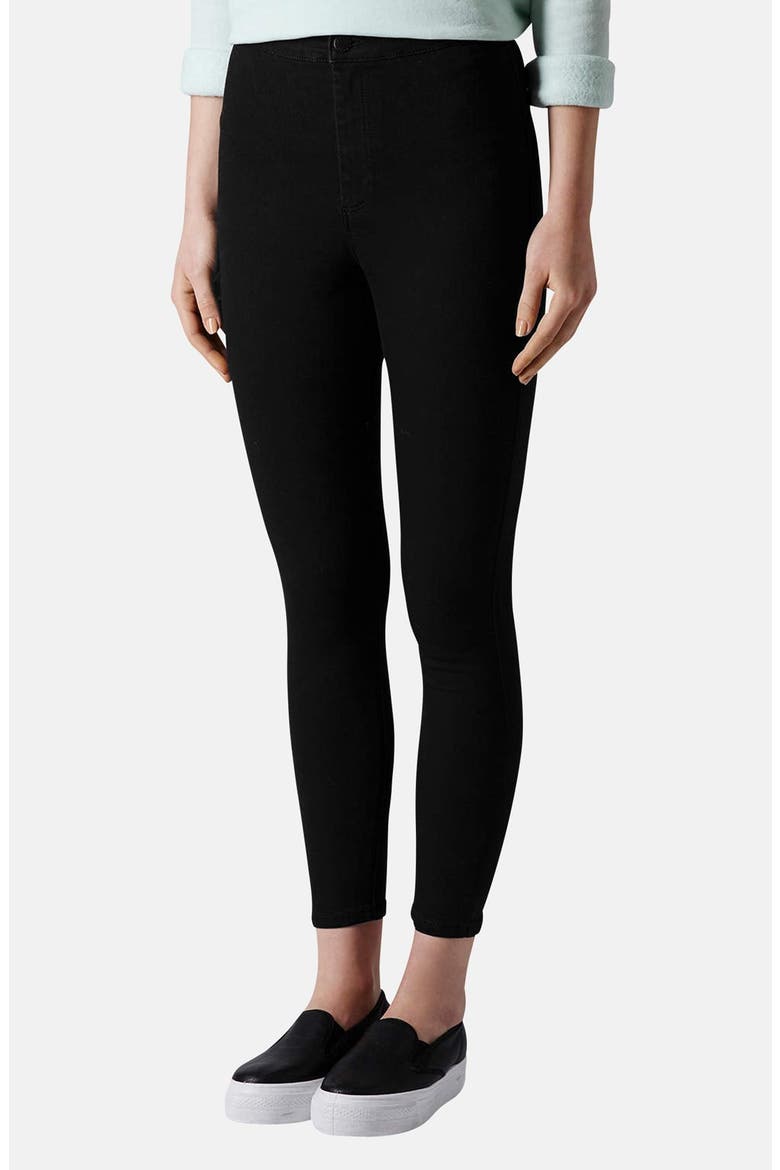 Moto 'Joni' High Rise Skinny Jeans, Main, color, BLACK