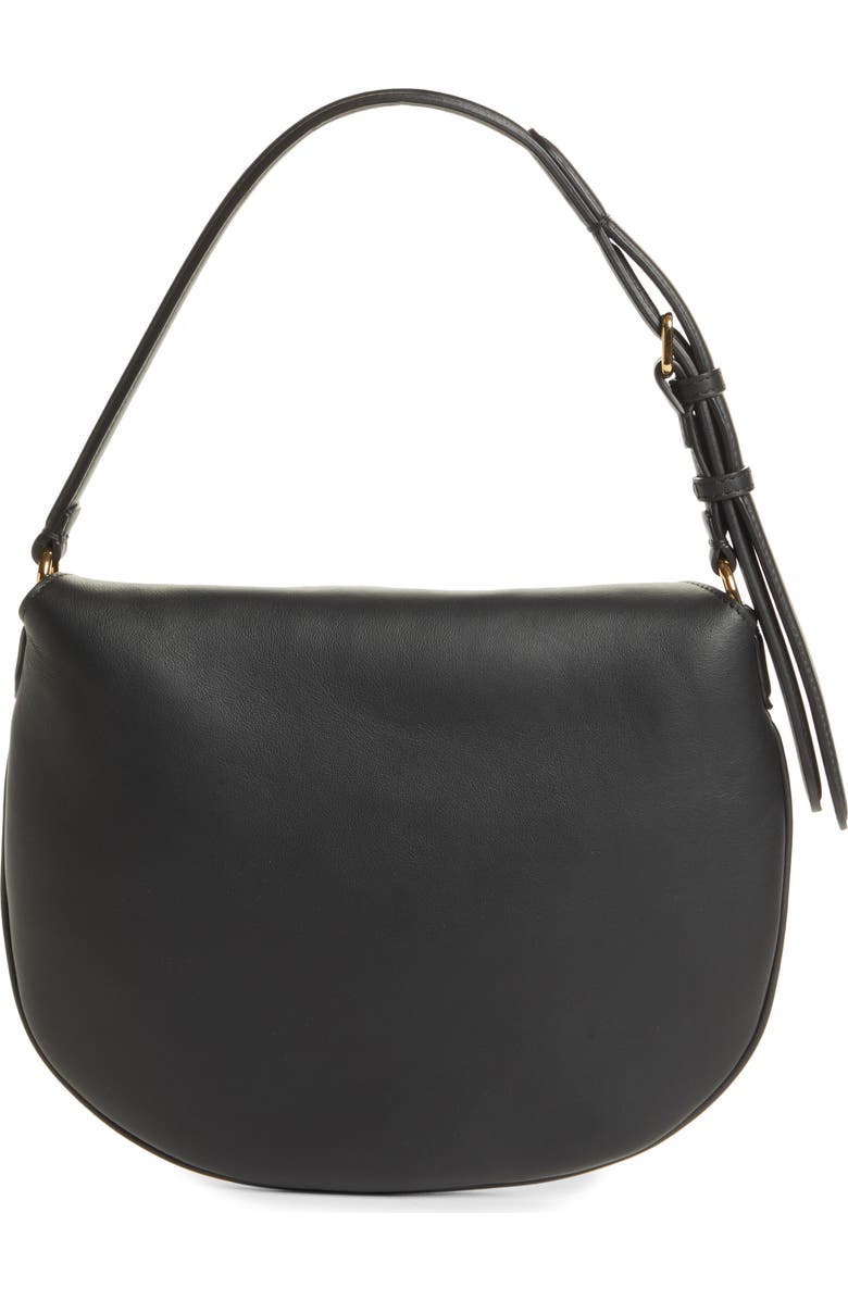Fendi Small Croissant Leather Hobo, Alternate, color,