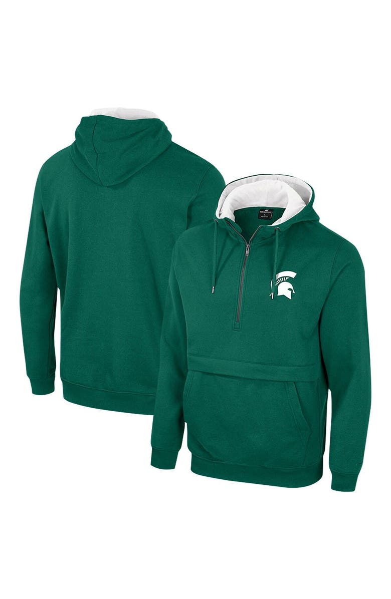 COLOSSEUM Men's Colosseum Green Michigan State Spartans Half-Zip Hoodie, Main, color, Green