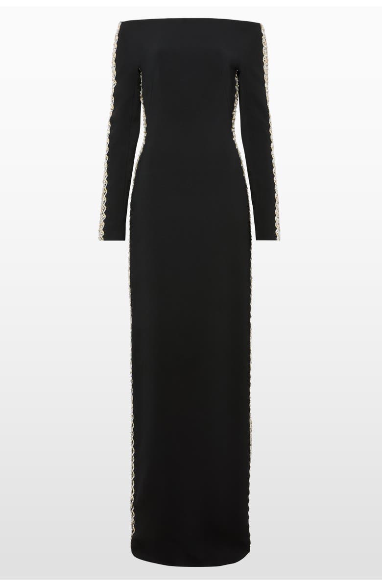 Jenny Packham Charisma Dress, Main, color, Liquorice
