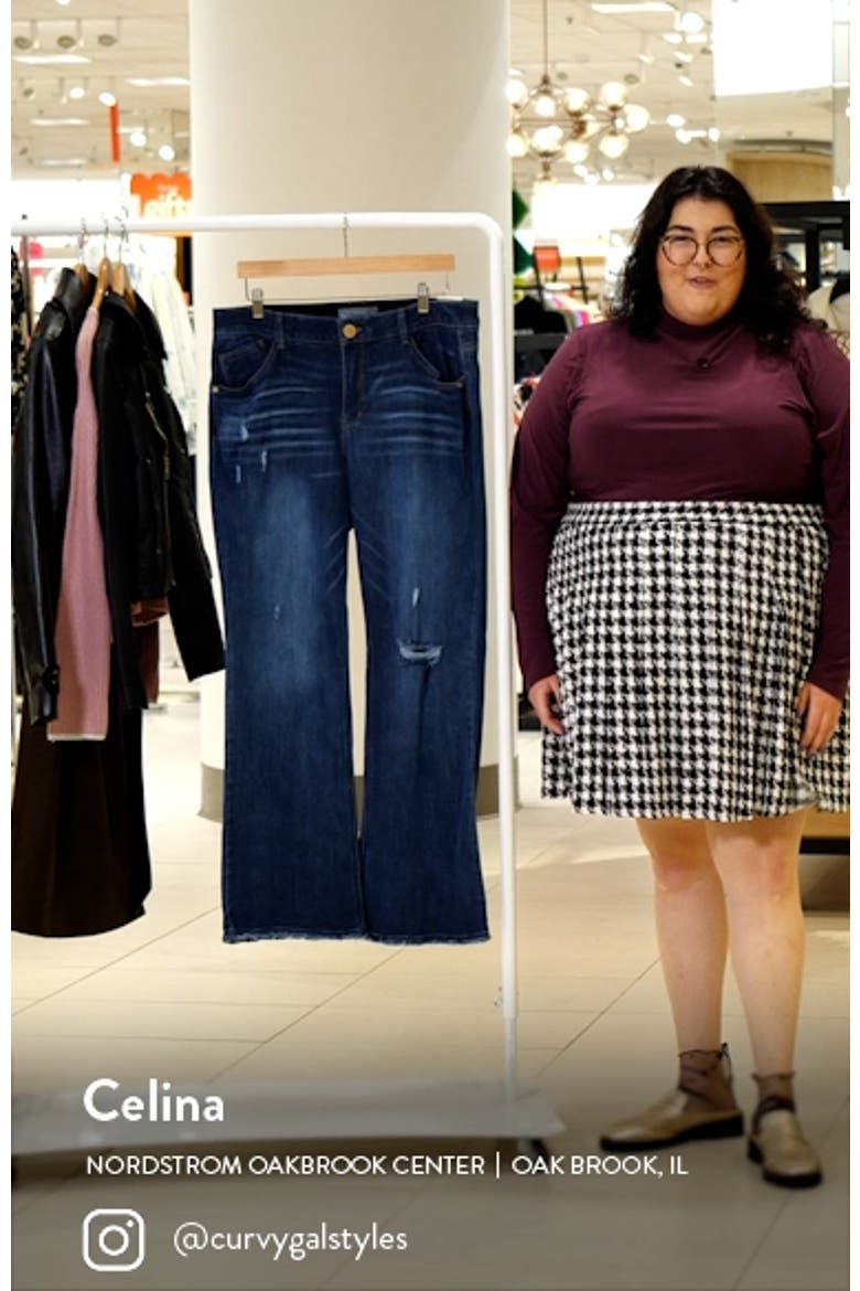 'Ab'Solution High Waist Itty Bitty Bootcut Jeans video