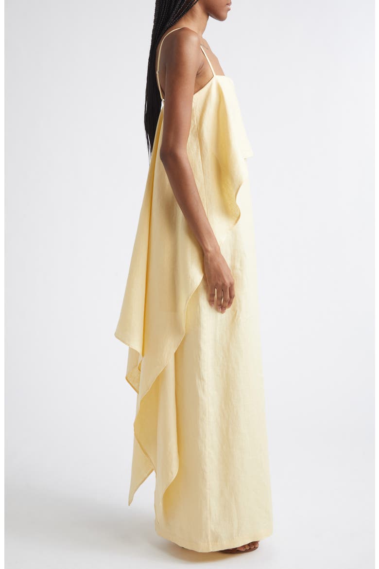 Valencia Linen Maxi Dress, Alternate, color, BUTTER