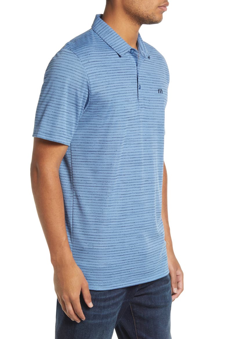 Fraser Island Stripe Cotton Blend Golf Polo, Alternate, color, RIVIERA