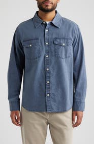 Corridor Pigment Dye Canvas Button-Up Shirt