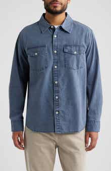 Pigment Dye Canvas Button-Up Shirt