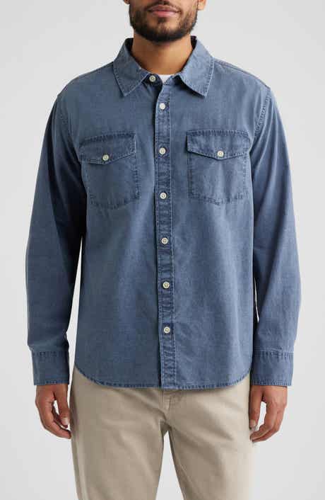 Pigment Dye Canvas Button-Up Shirt