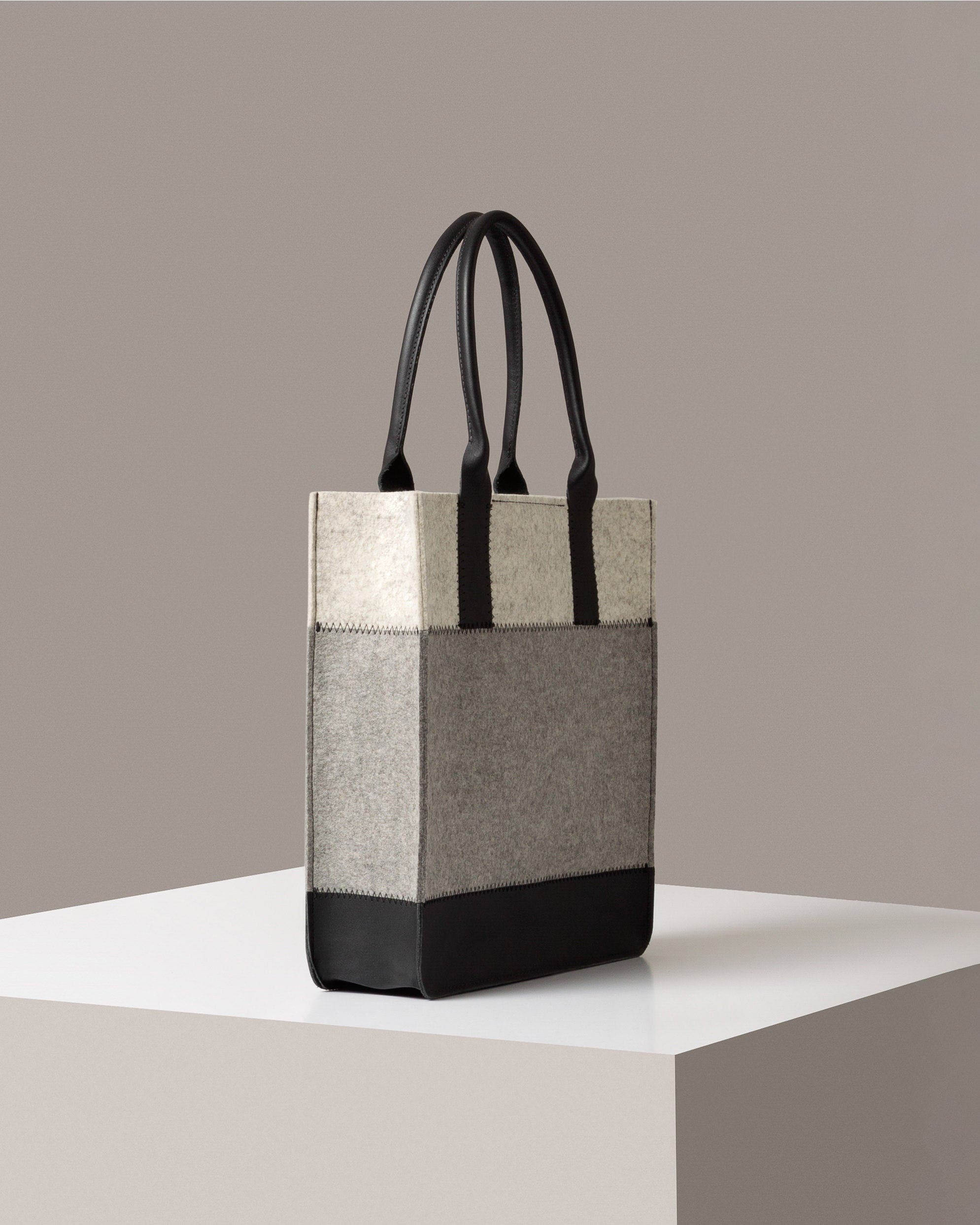 Graf Lantz Jaunt Merino Wool Tote, Alternate, color, Granite  / Black