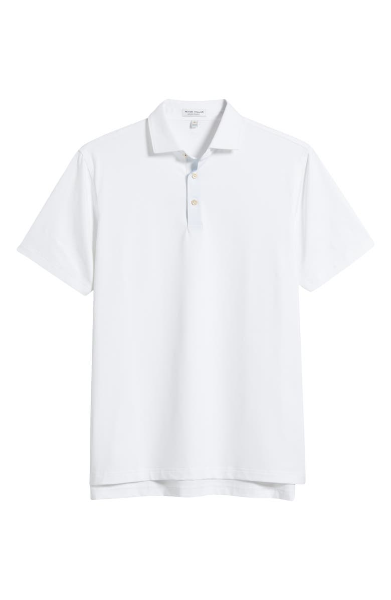 Peter Millar Solid Performance Jersey Polo, Alternate, color, White