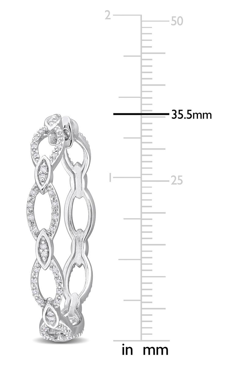 DELMAR Diamond Oval Link Hoop Earrings - 0.26ct., Alternate, color, 