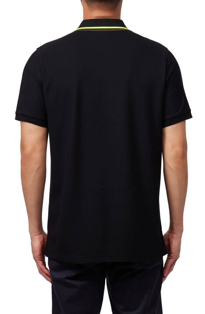 Psycho Bunny Plano Tipped Cotton Piqué Polo, Alternate, color, 