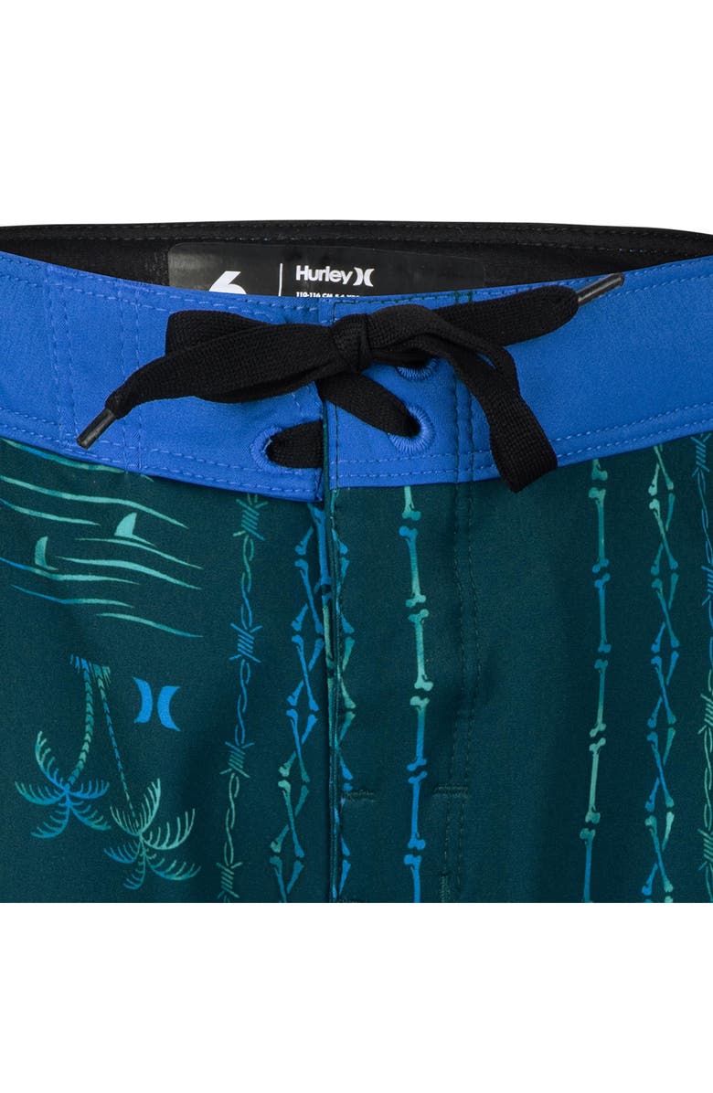 Hurley Kids' Palm Stripe Board Shorts, Alternate, color, 