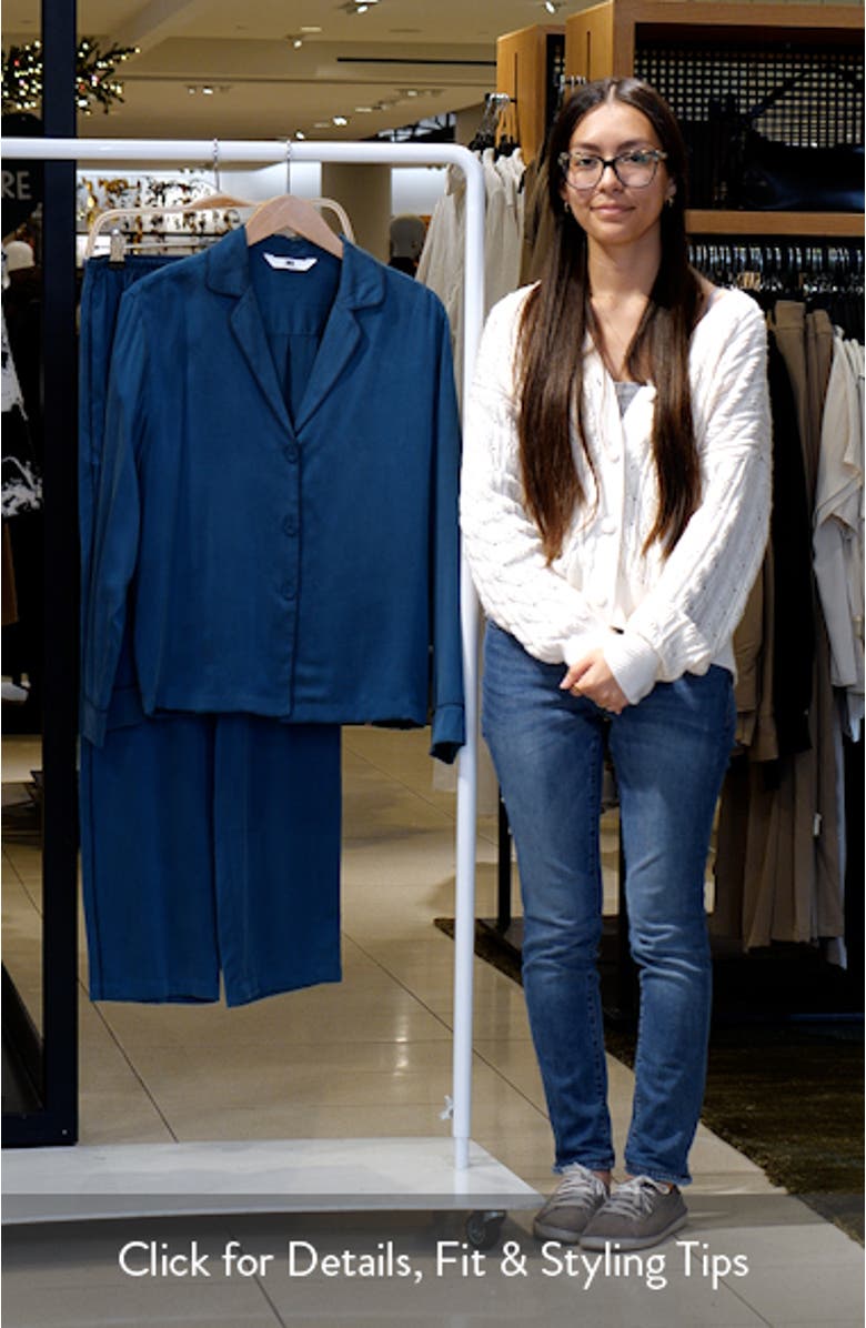 Piped Washable Silk Pajamas, sales video thumbnail