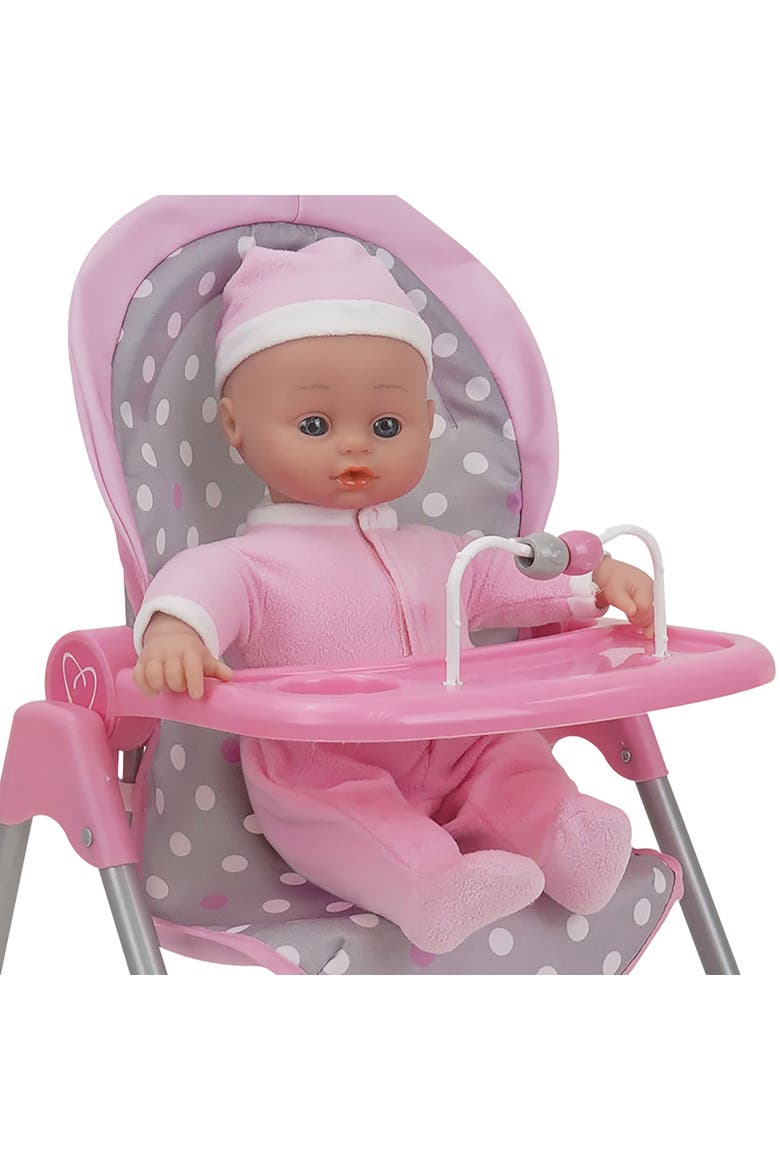 Cotton Candy Pink Foodie Doll Highchair Fits Dolls Up to 21", Alternate, color, Multicolored
