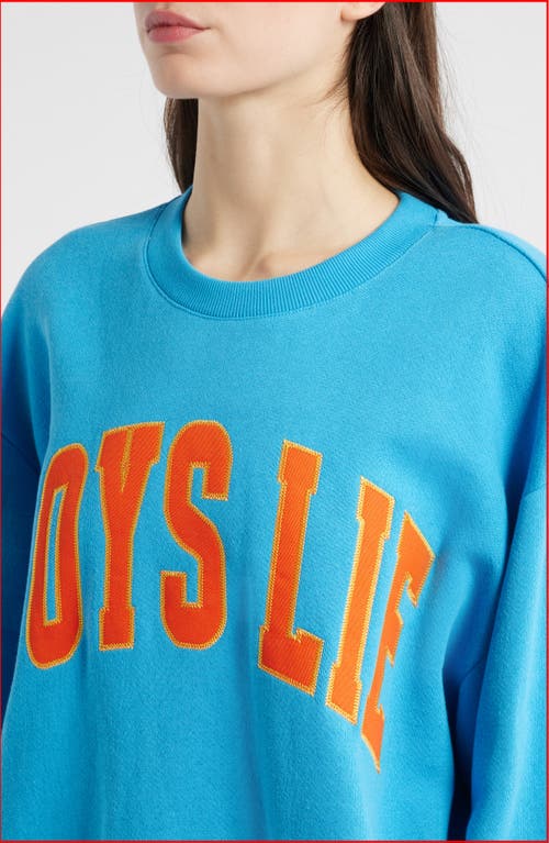 Boys Lie Razzle Dazzle Kara Crewneck Sweatshirt In Blue
