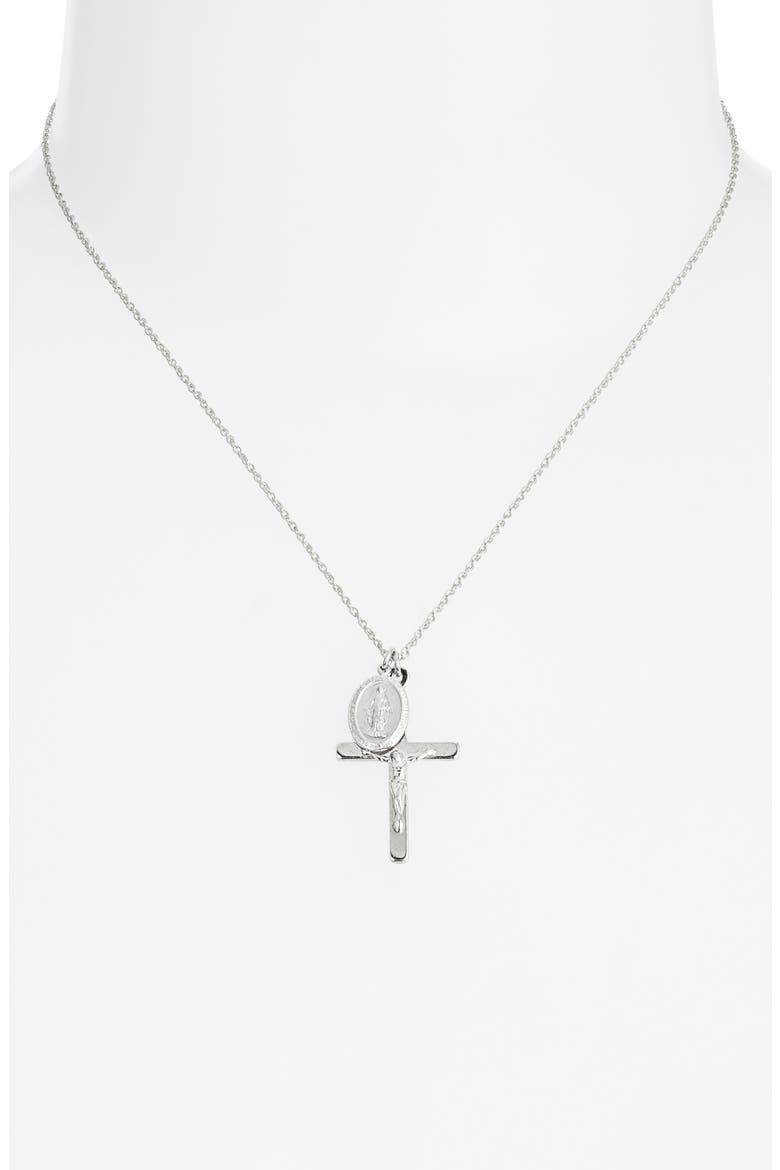Full of Grace Charm Necklace, Alternate, color, SILVER