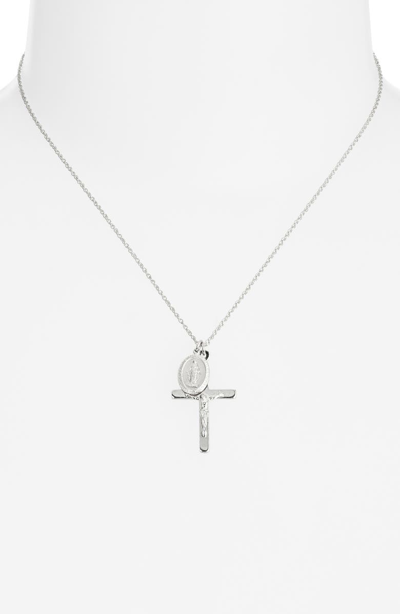 Child of Wild Full of Grace Charm Necklace, Alternate, color, Silver