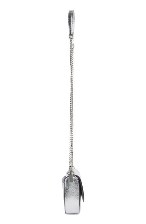 Kate Spade New York Krista Metallic Chain Flap Crossbody Bag In Silver