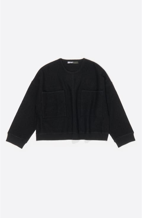 Wool Boxy Cropped Top
