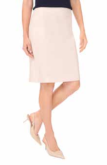 Halogen® Waistband Seam Detail Faux Leather Midi Skirt