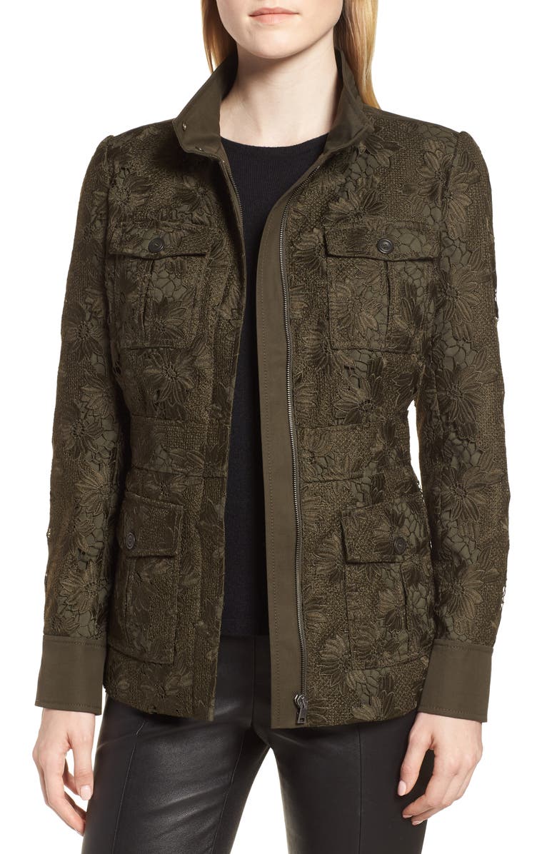 Nordstrom Signature Lace Surplus Jacket, Main, color,