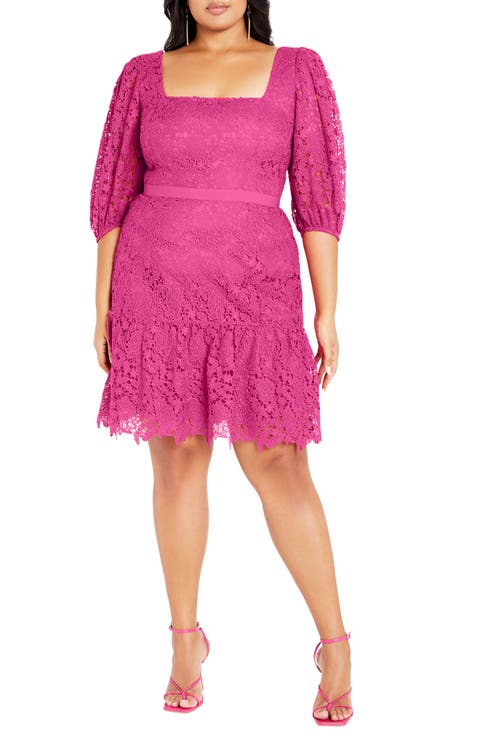 Priscilla Lace Minidress (Plus)