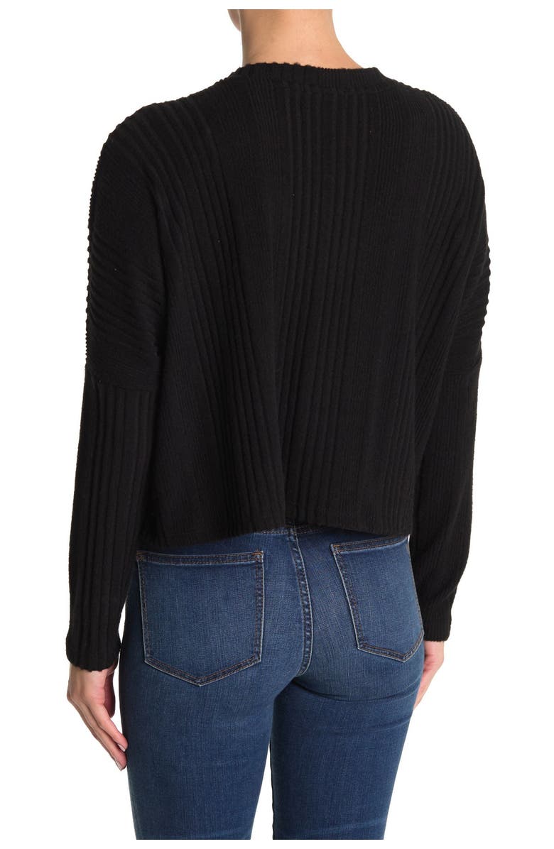 La La Land Creative Co Ribbed Crop Cardigan, Alternate, color,
