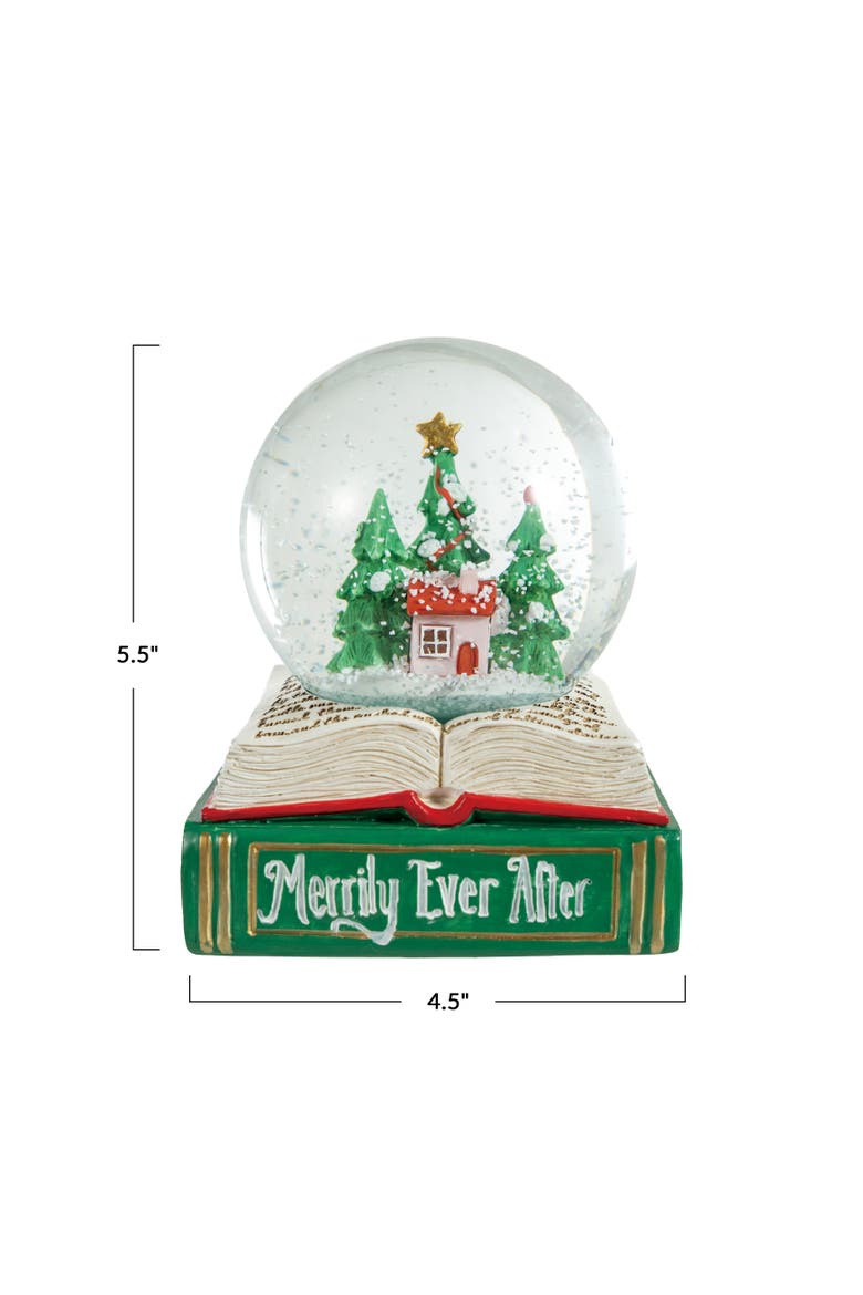 Artisan Polyresin Holiday Snow Globe with LED, Alternate, color, Multicolor