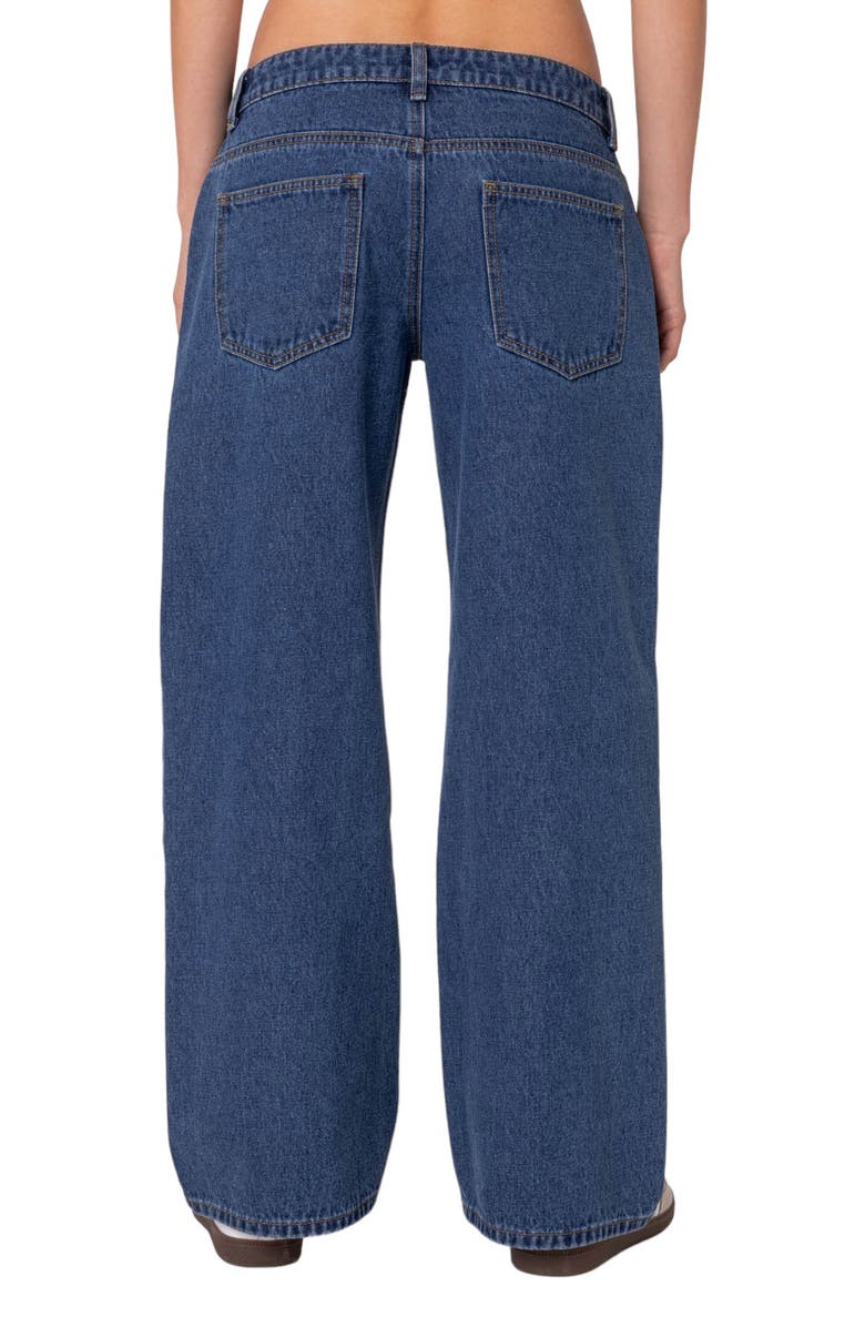 EDIKTED Raelynn Washed Wide Leg Jeans, Alternate, color, Blue-Washed