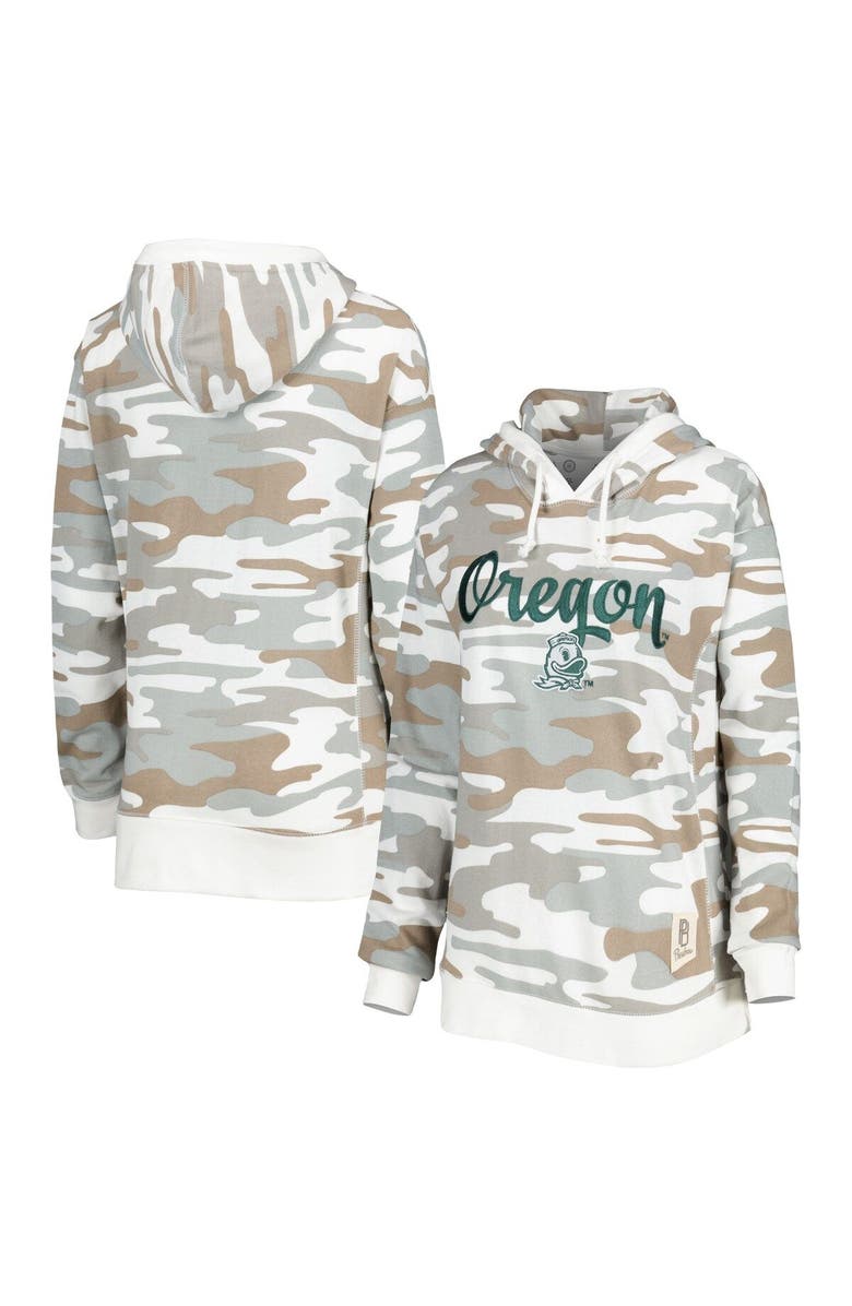 PRESSBOX Women's Pressbox Camo Oregon Ducks San Pablo Pullover Hoodie, Main, color, 