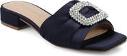 Journee Collection Flavia Rhinestone Buckle Slide Sandal