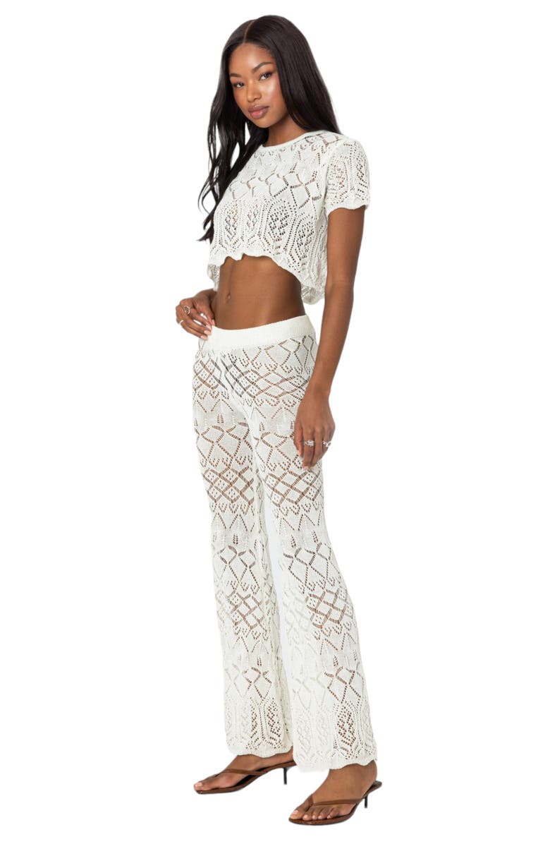 EDIKTED Fable Open Stitch Crop Sweater, Alternate, color, 