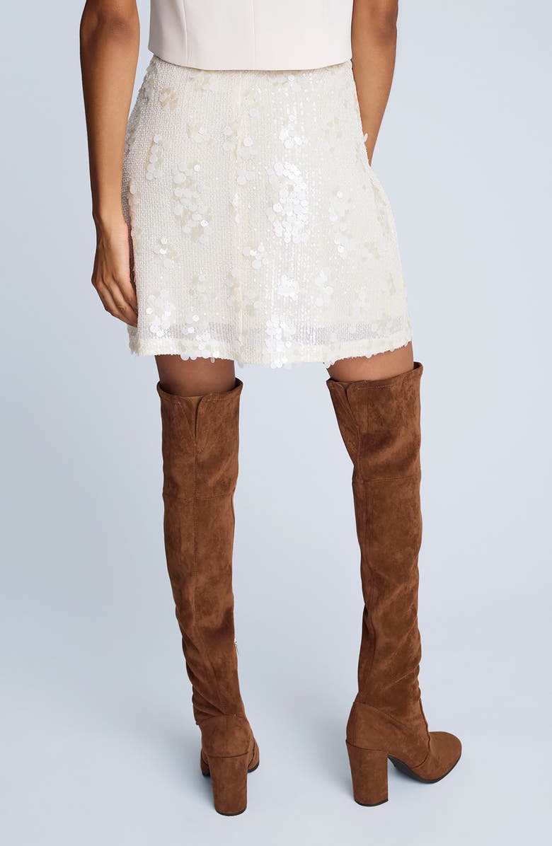 Kenneth Cole Sequin Miniskirt, Alternate, color, Oyster