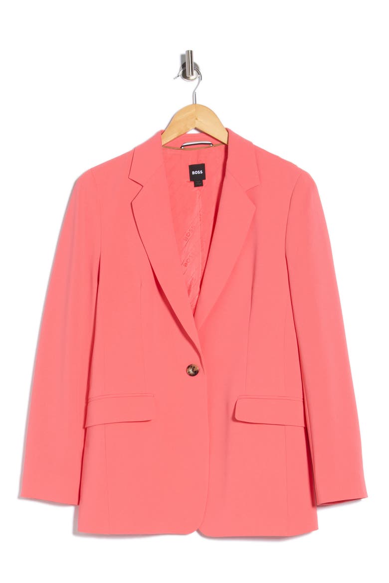 Jocaluah One-Button Blazer, Alternate, color, DARK PINK