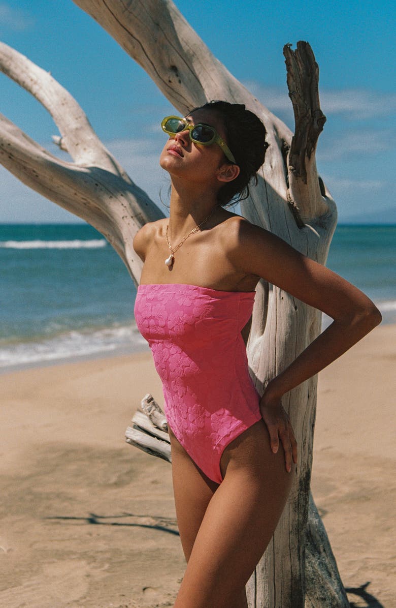 LSPACE La Femme Cheeky One-Piece Swimsuit, Alternate, color, Cosmo