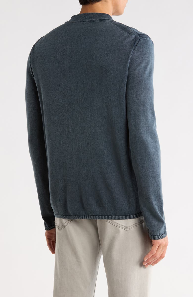 John Varvatos Dune Polo Sweater, Alternate, color, Atlantic Blue