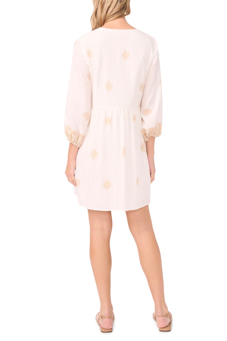 Floral Brocade Shift Minidress, Alternate, color, CAMEL
