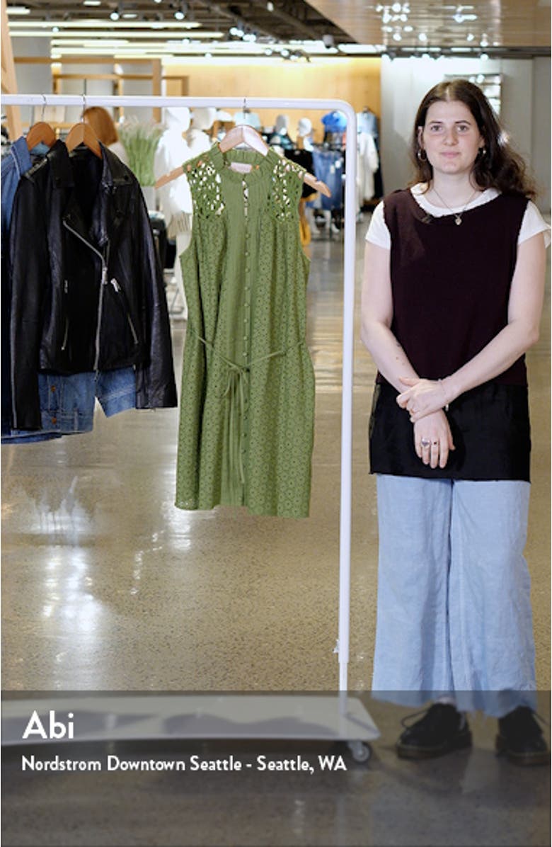 Sydnie Eyelet Embroidery Sleeveless Dress, sales video thumbnail