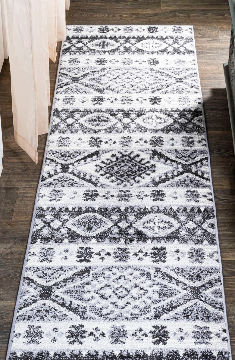 JONATHAN Y Sura Modern Kilim Geometric Area Rug, Alternate, color, Gray/Anthracite