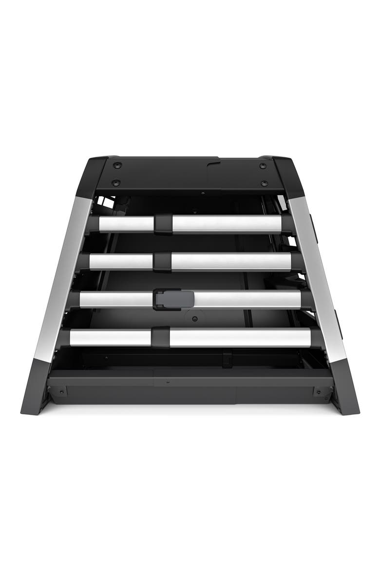 Allax Double M Car Dog Crate, Alternate, color, BLACK/ SILVER