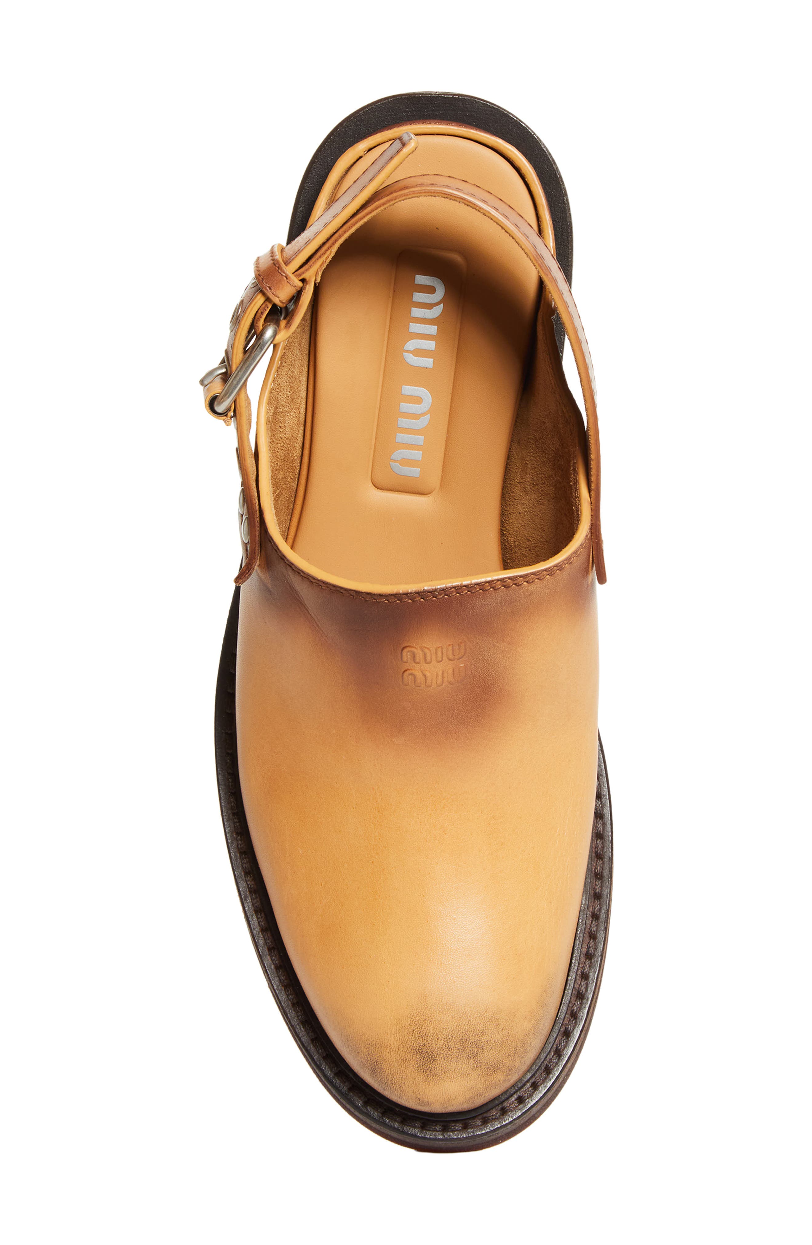 Miu Miu Slingback Clog, Alternate, color, Cuoio