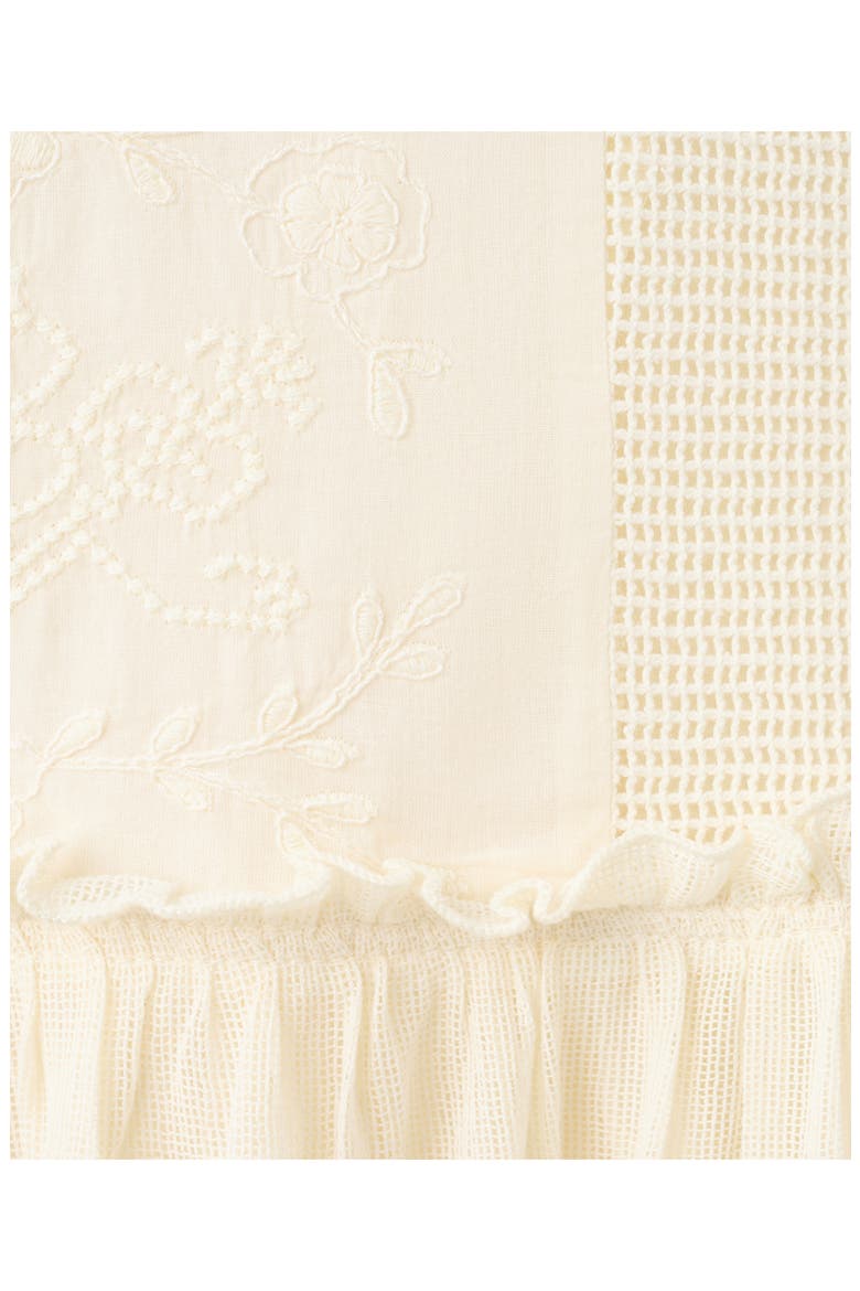 Embroidered Detail Sleeveless Maxi Dress, Alternate, color, OFF WHITE