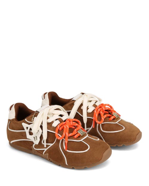 Naked Wolfe Adored Suede Sneaker In Brown