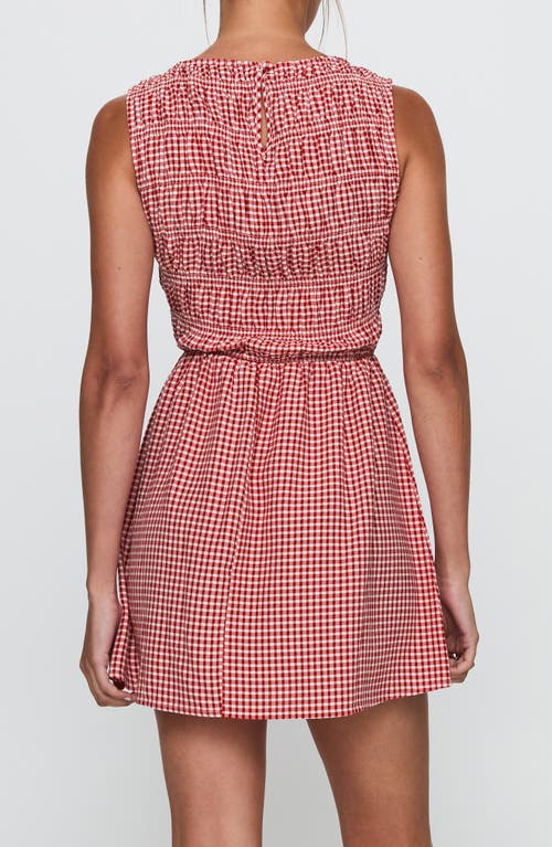 Princess Polly Winxie Shirred Sleeveless Minidress In Red