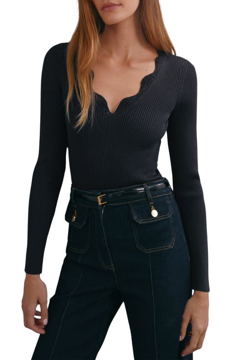 Lara V-Neck Knit Top