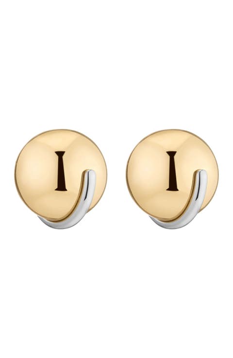 Jane Two-Tone Oversize Stud Earrings